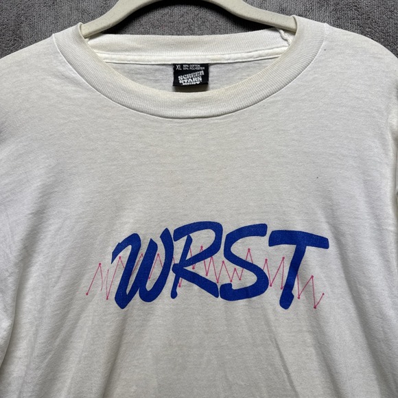 Wrst FM T-Shirt Men's Large Single Stitch Black Graphic Tee Rare Streetwear Band - Picture 1 of 10
